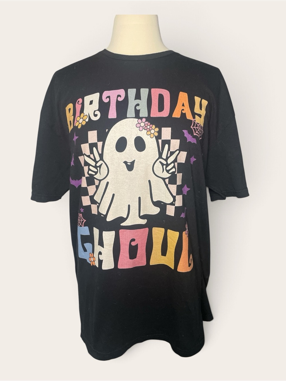 Gildan Halloween “Birthday Ghoul” Ghost Tshirt L/XL
